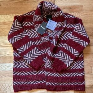 New - Desigual chunky knit cozy open cardigan fall sweater winter sweater